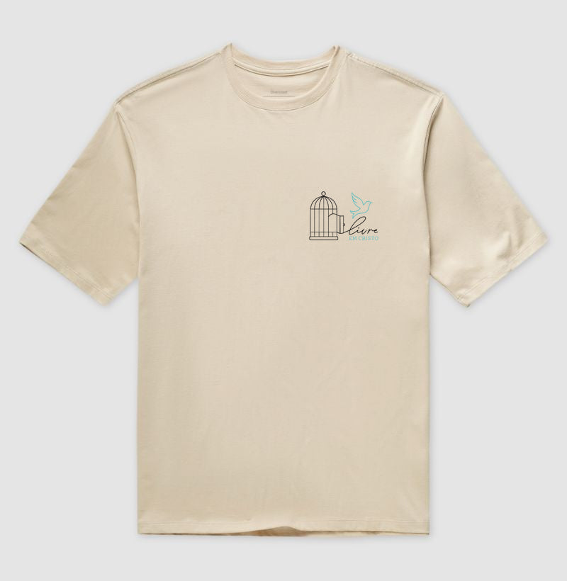 Camiseta oversized Livre em Cristo