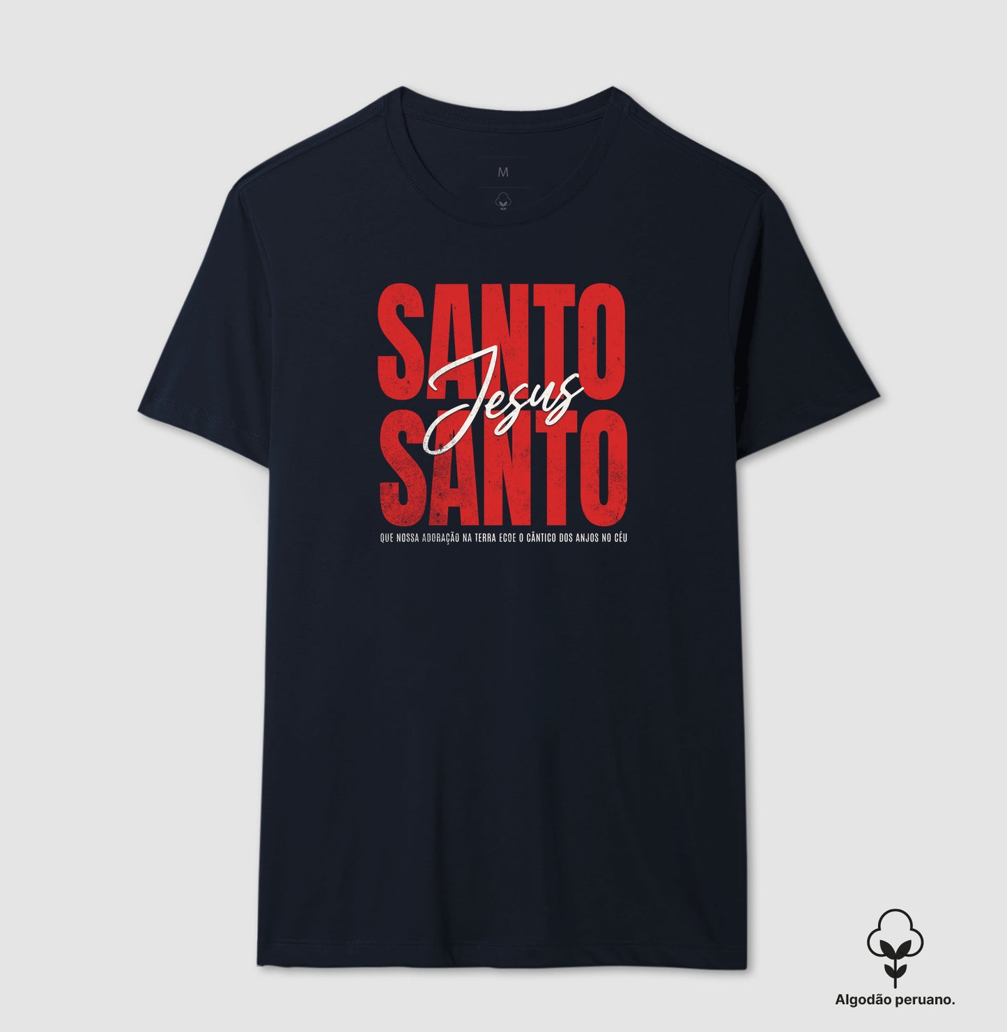 Camiseta algodão peruano Santo Santo - Jesus