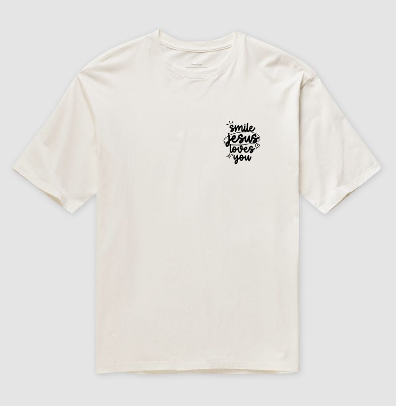Camiseta oversized Jesus Loves You