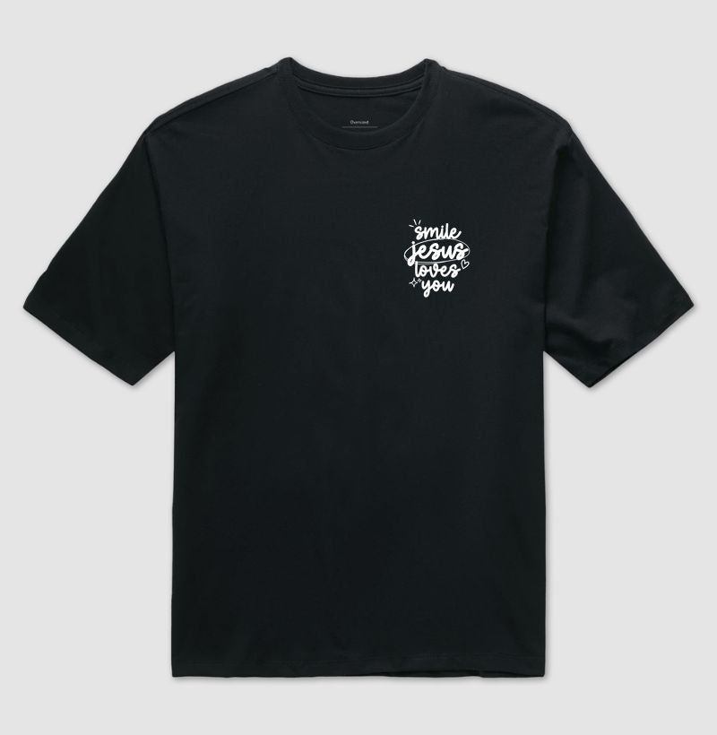 Camiseta oversized Jesus Loves You
