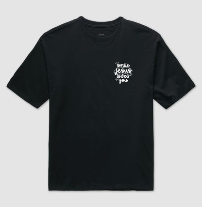 Camiseta oversized Jesus Loves You