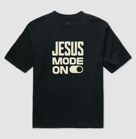 Camiseta oversized Jesus Mode On