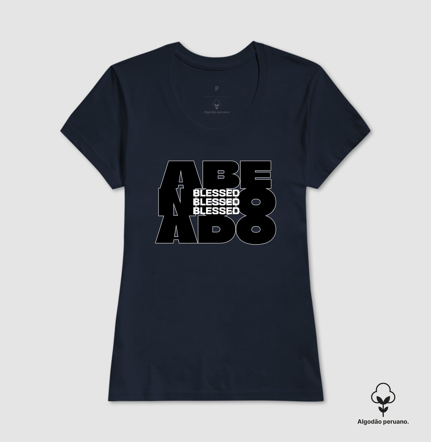 Camiseta algodão peruano Blessed