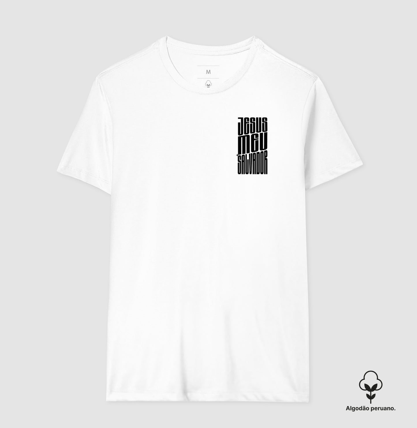 Camiseta algodão peruano Jesus Meu Salvador