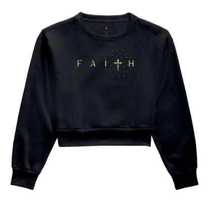 Moletom cropped Faith