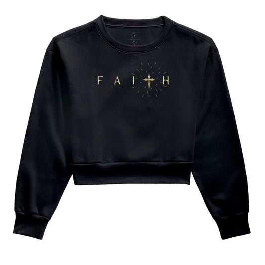 Moletom cropped Faith