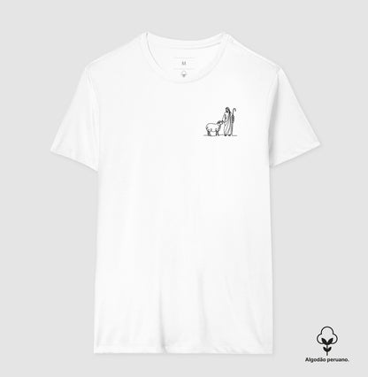 Camiseta algodão peruano Ovelha e Pastor