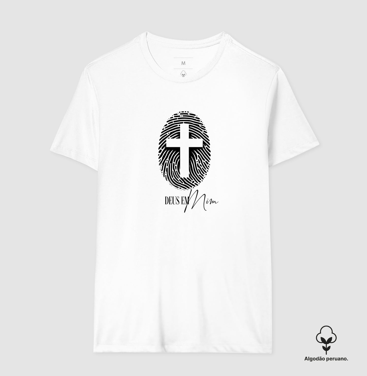 Camiseta algodão peruano Deus em Mim