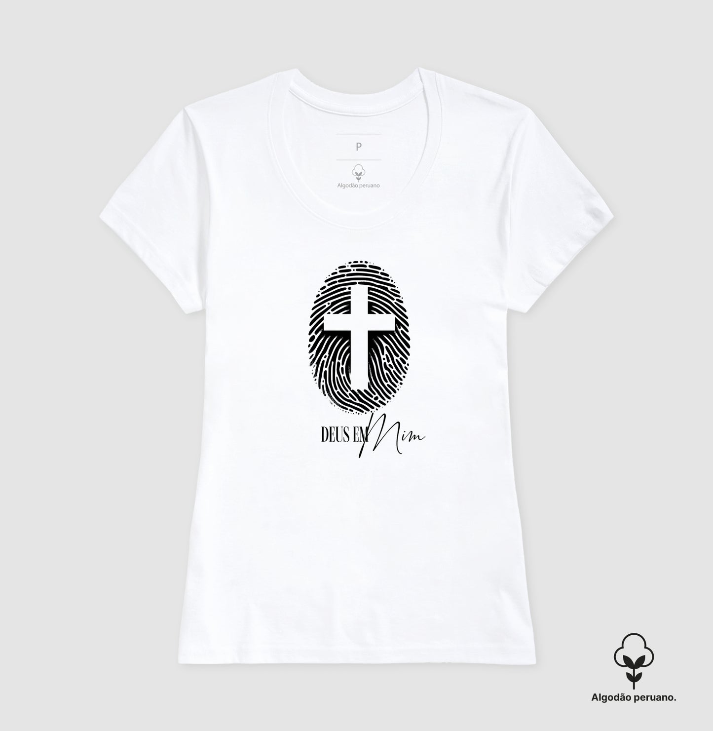 Camiseta algodão peruano Deus em Mim