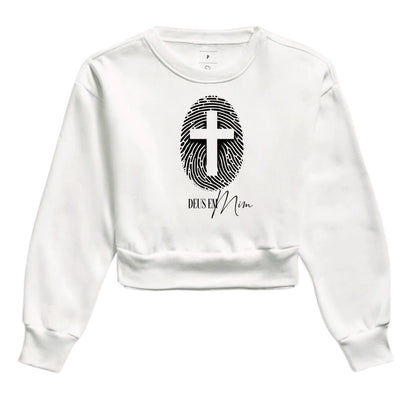 Moletom cropped Deus em Mim