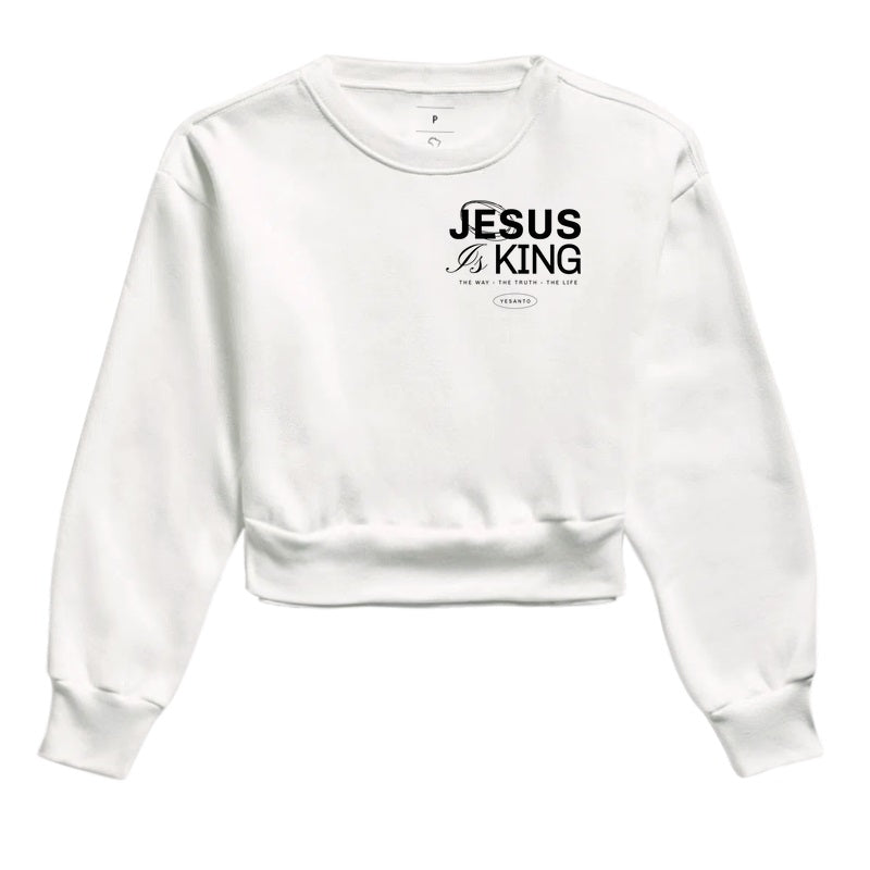 Moletom cropped Jesus is King