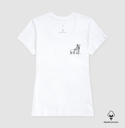 Camiseta algodão peruano Ovelha e Pastor