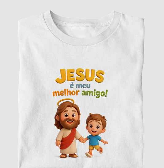 Camiseta infantil Meu melhor amigo