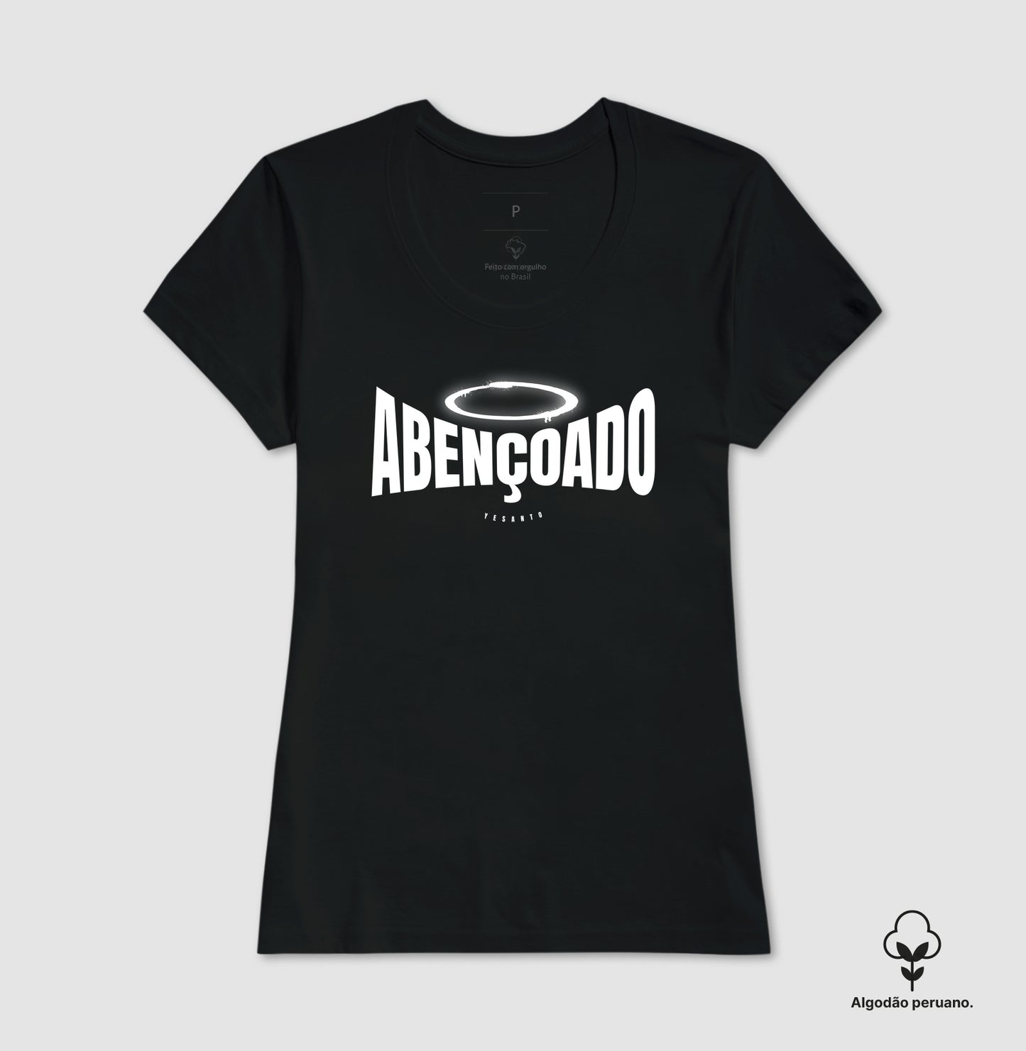 Camiseta algodão peruano Abençoado