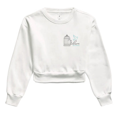 Moletom cropped Livre em Cristo