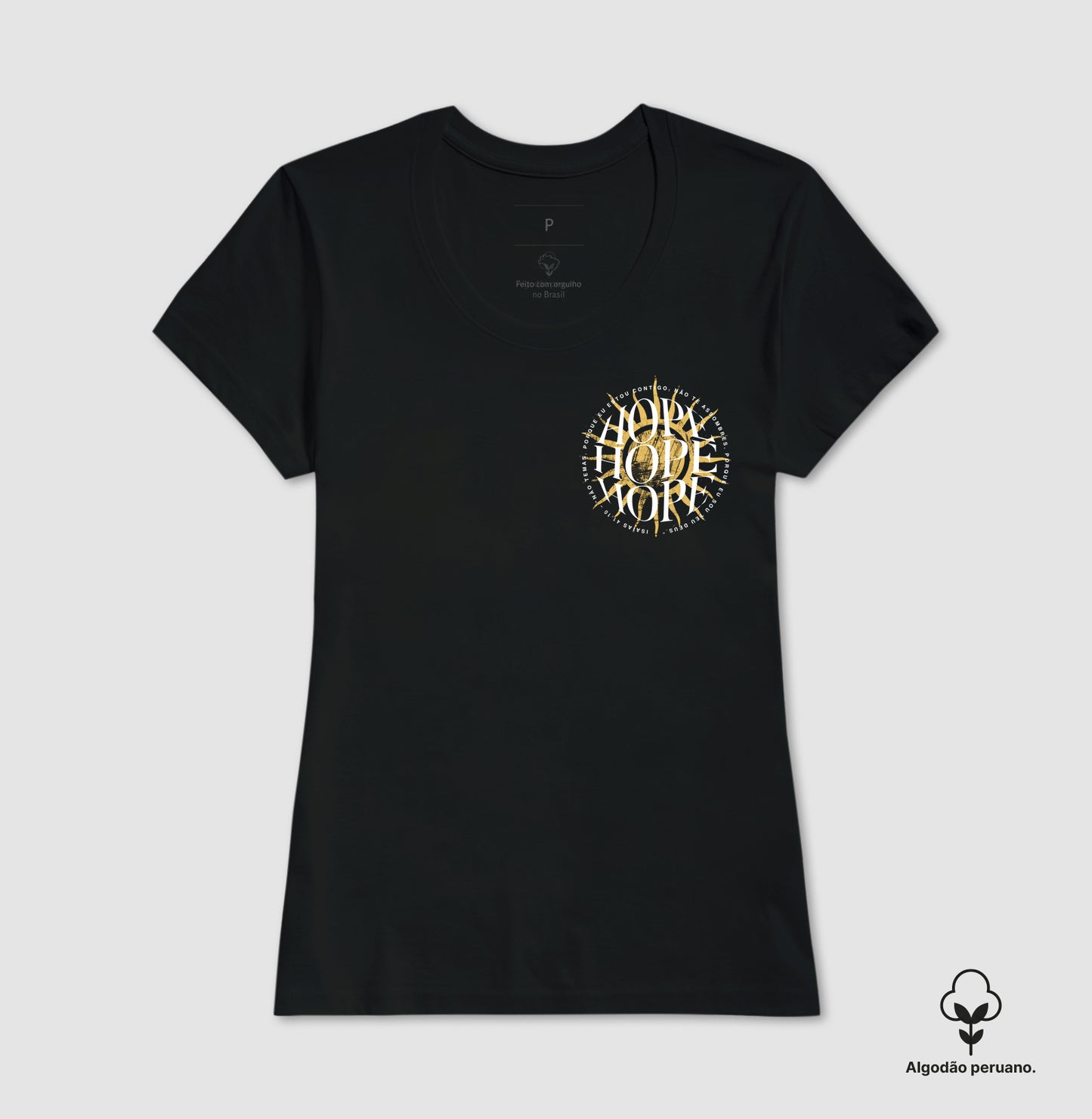 Camiseta algodão peruano Hope