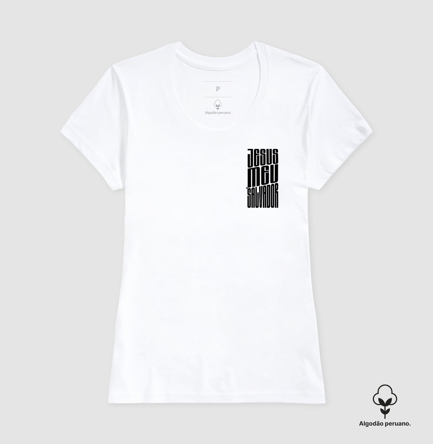 Camiseta algodão peruano Jesus Meu Salvador