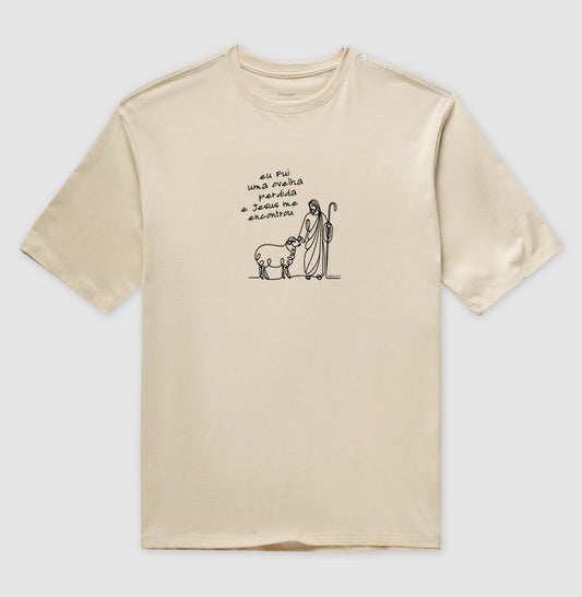 Camiseta oversized Ovelha Encontrada