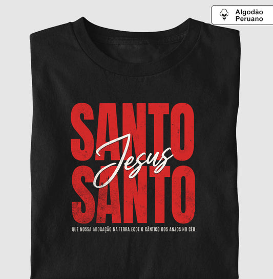 Camiseta algodão peruano Santo Santo - Jesus