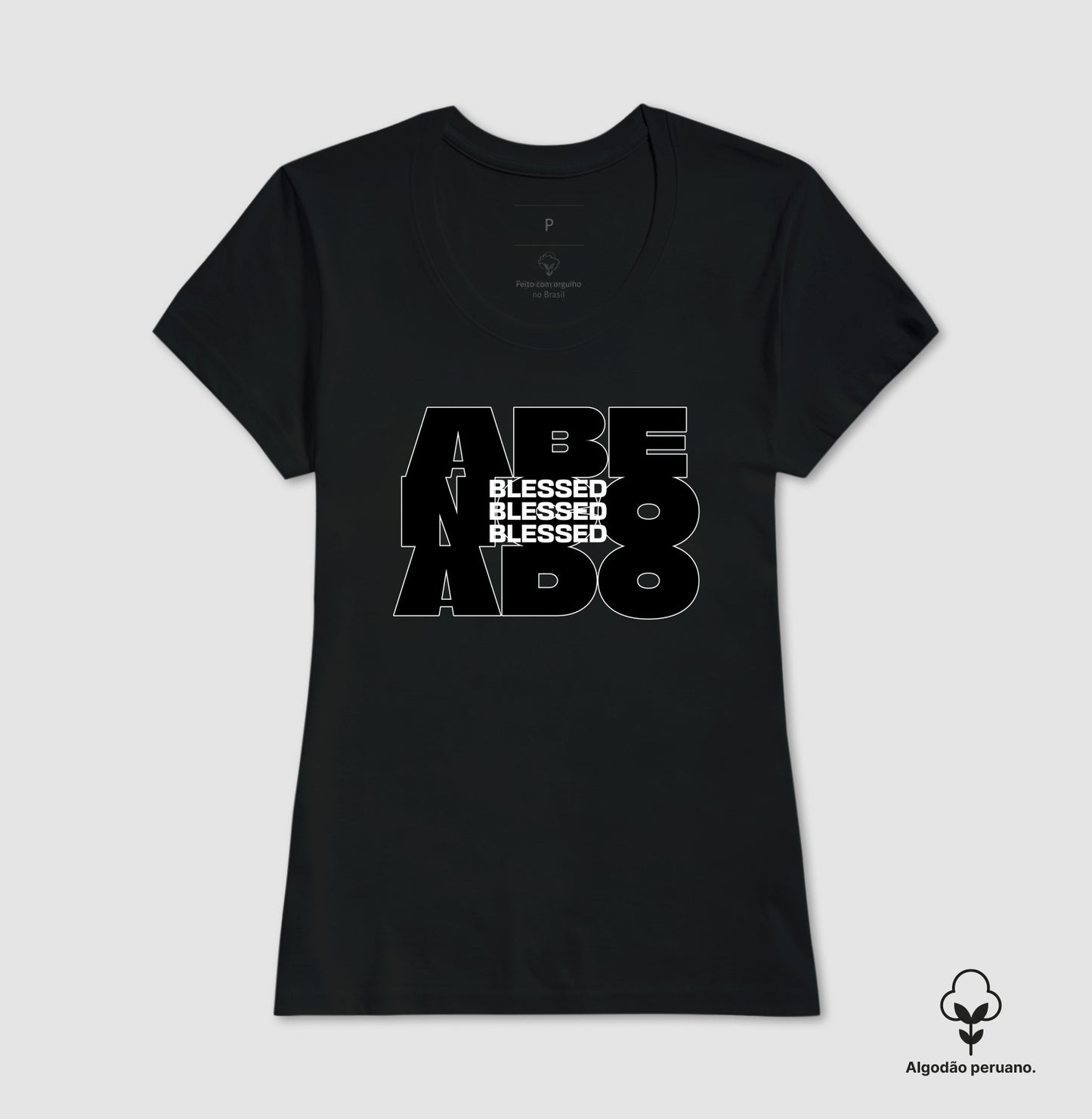 Camiseta algodão peruano Blessed