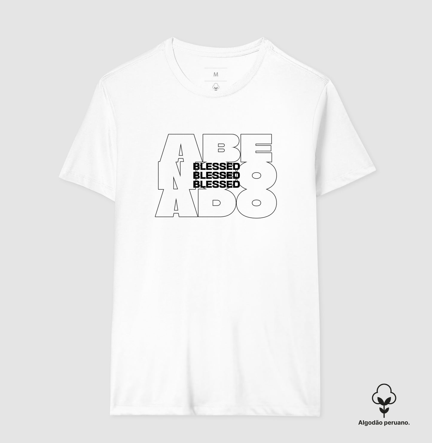 Camiseta algodão peruano Blessed
