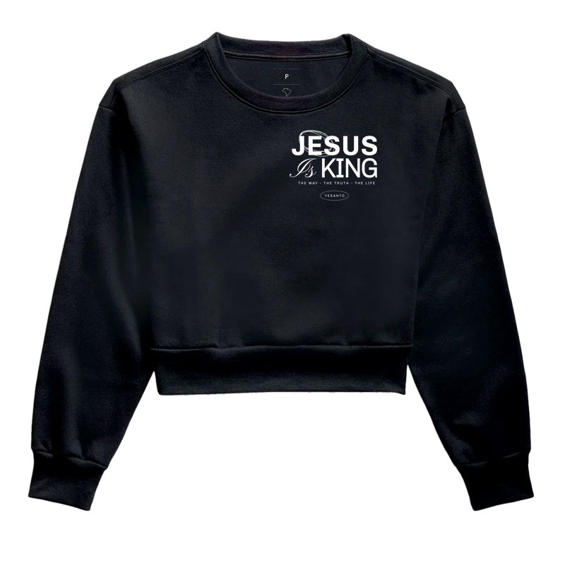 Moletom cropped Jesus is King