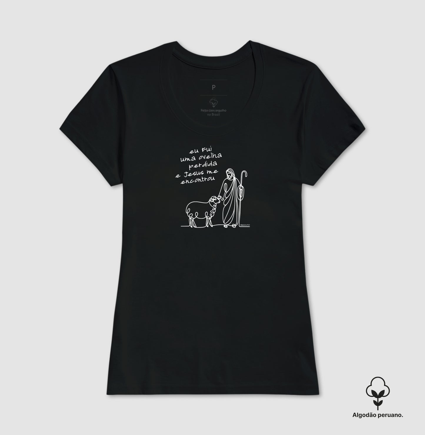 Camiseta algodão peruano Ovelha Encontrada