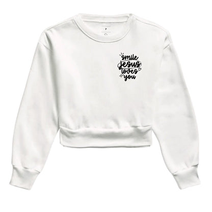 Moletom cropped Jesus Loves You