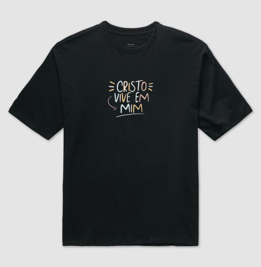 Camiseta oversized Cristo Vive em Mim