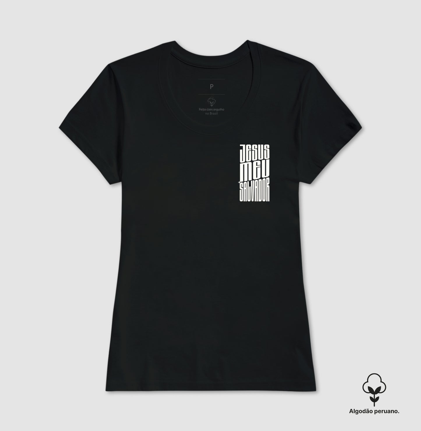 Camiseta algodão peruano Jesus Meu Salvador