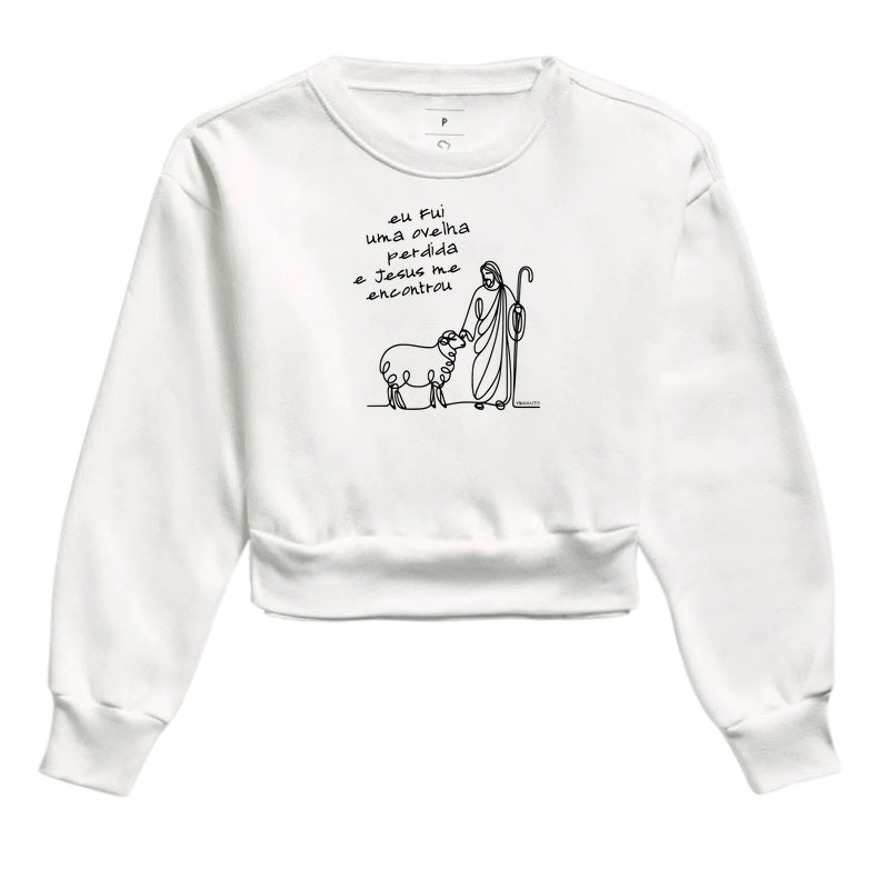 Moletom cropped Ovelha Encontrada