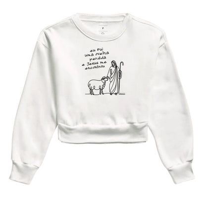 Moletom cropped Ovelha Encontrada