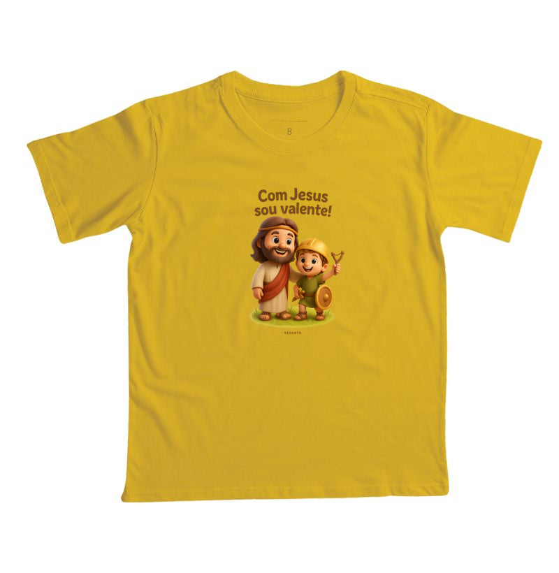 Camiseta infantil Sou valente