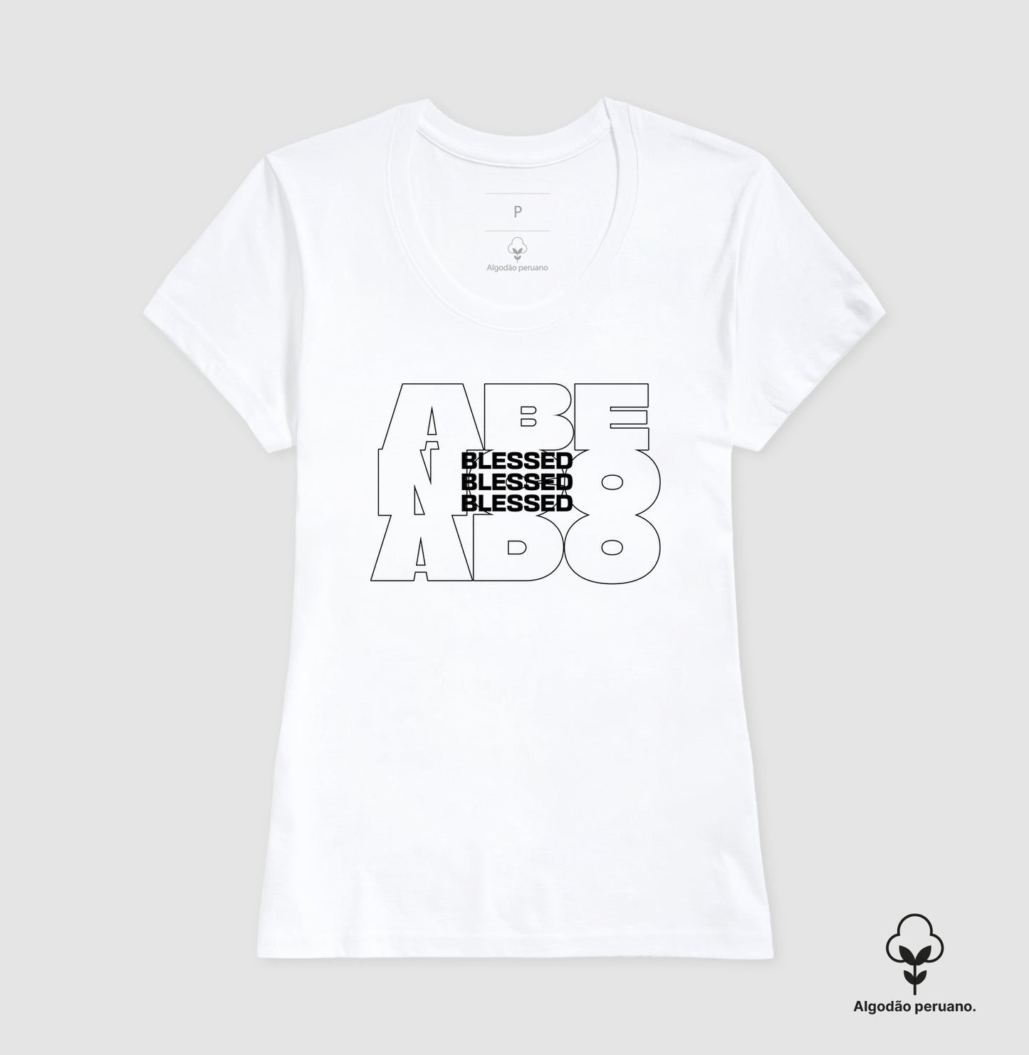 Camiseta algodão peruano Blessed