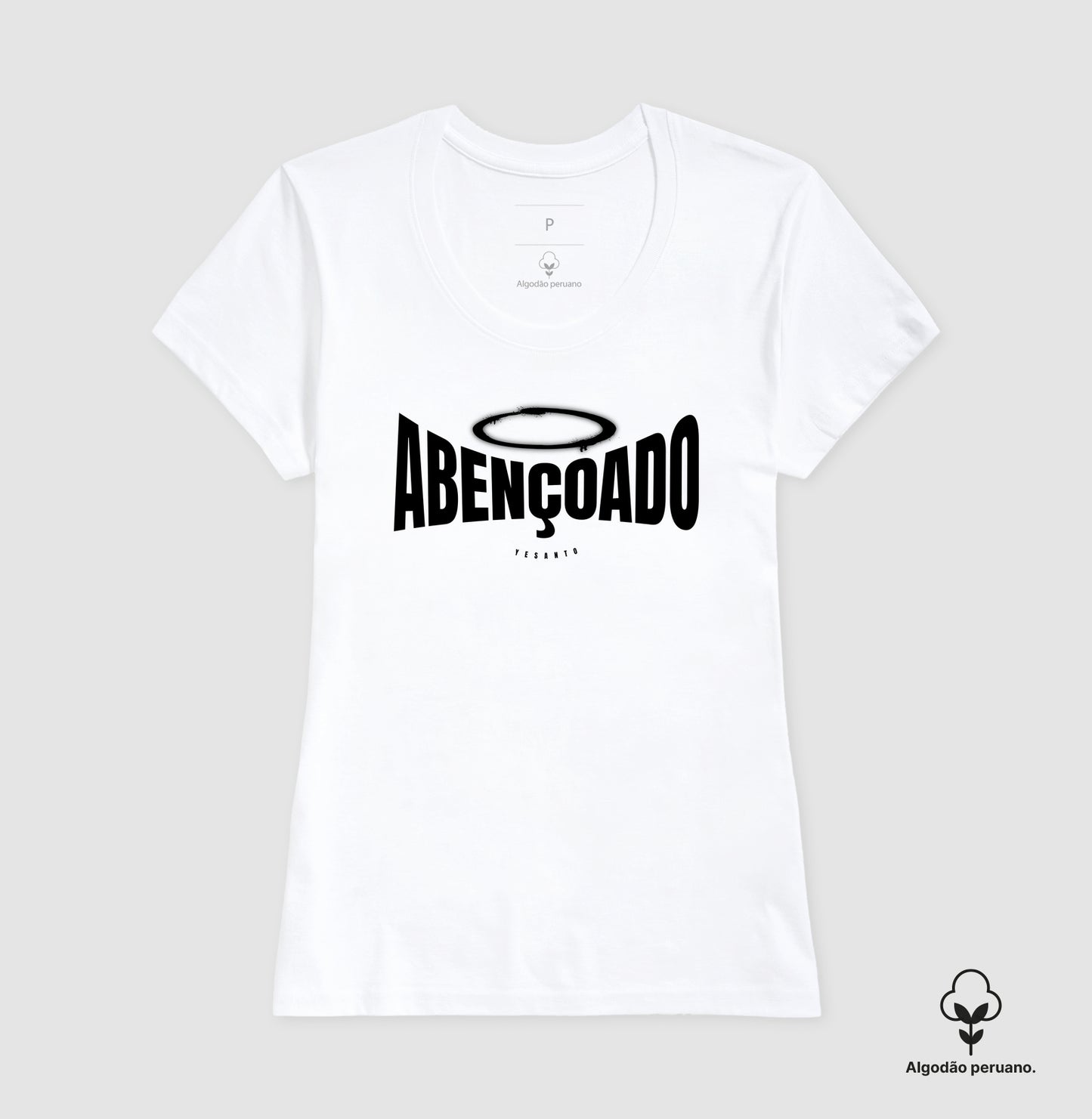 Camiseta algodão peruano Abençoado