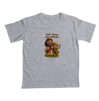Camiseta infantil Sou valente