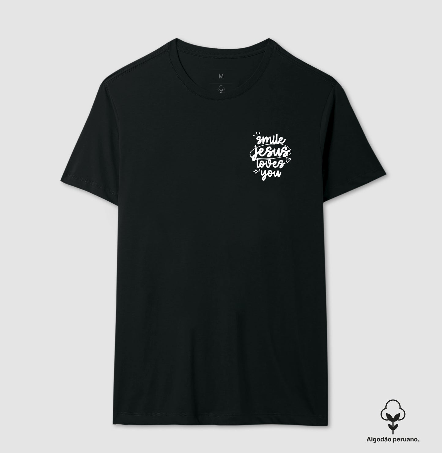 Camiseta algodão peruano Jesus Loves You
