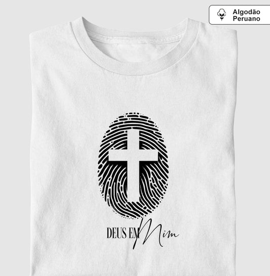 Camiseta algodão peruano Deus em Mim