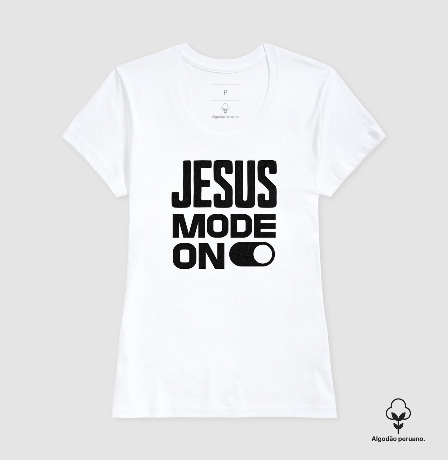 Camiseta algodão peruano Jesus Mode On