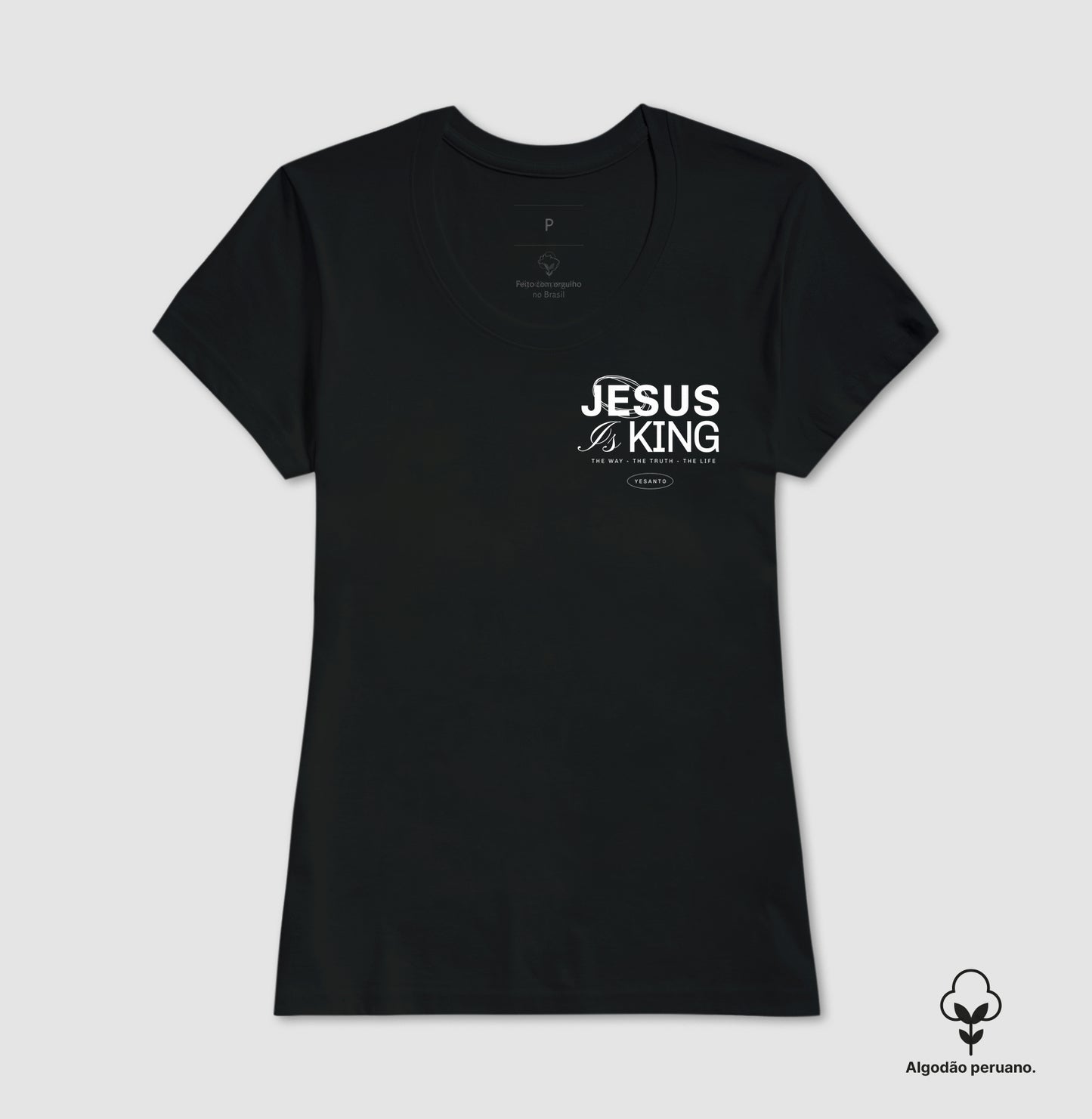 Camiseta algodão peruano Jesus is King