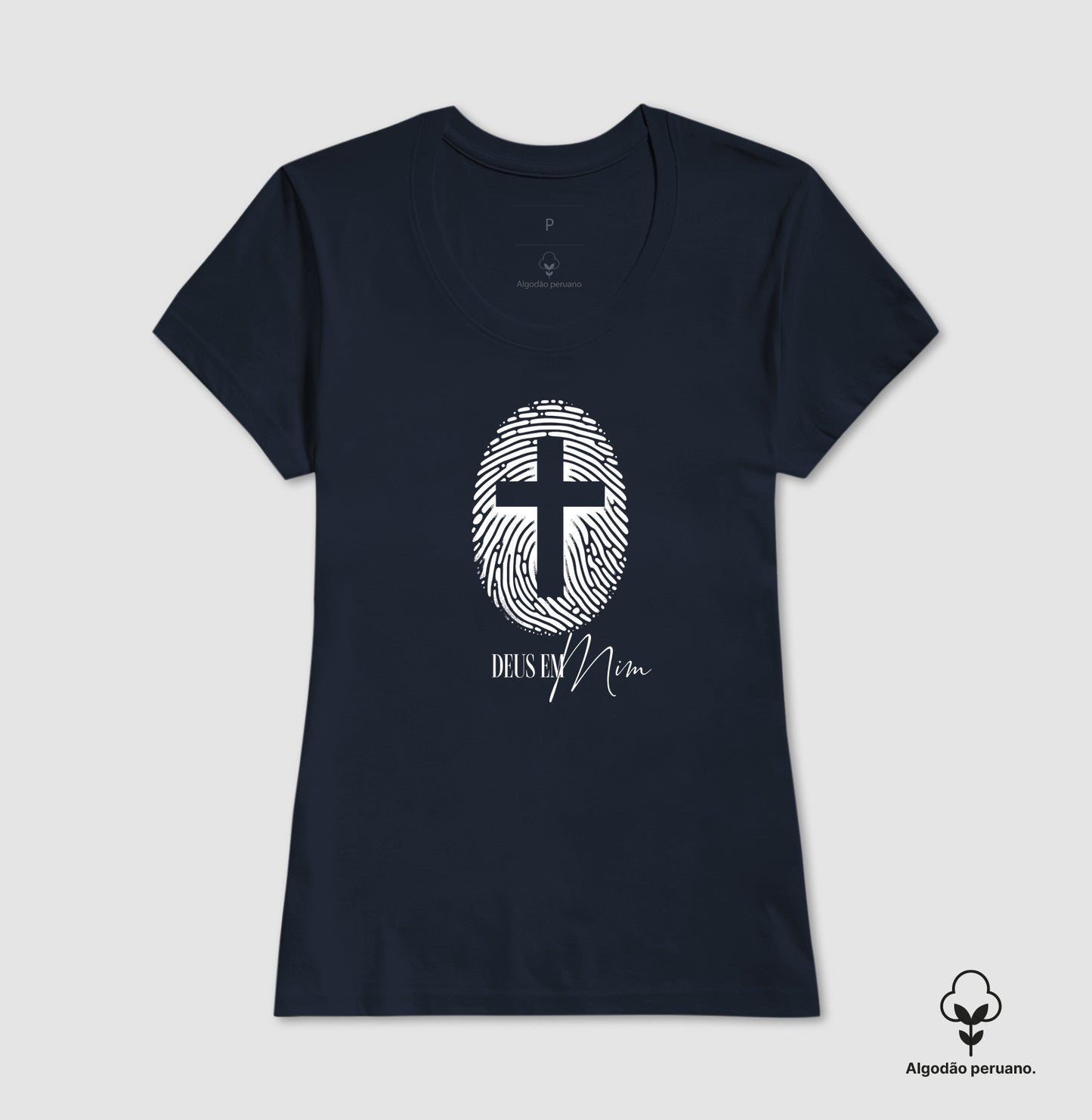 Camiseta algodão peruano Deus em Mim