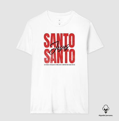 Camiseta algodão peruano Santo Santo - Jesus