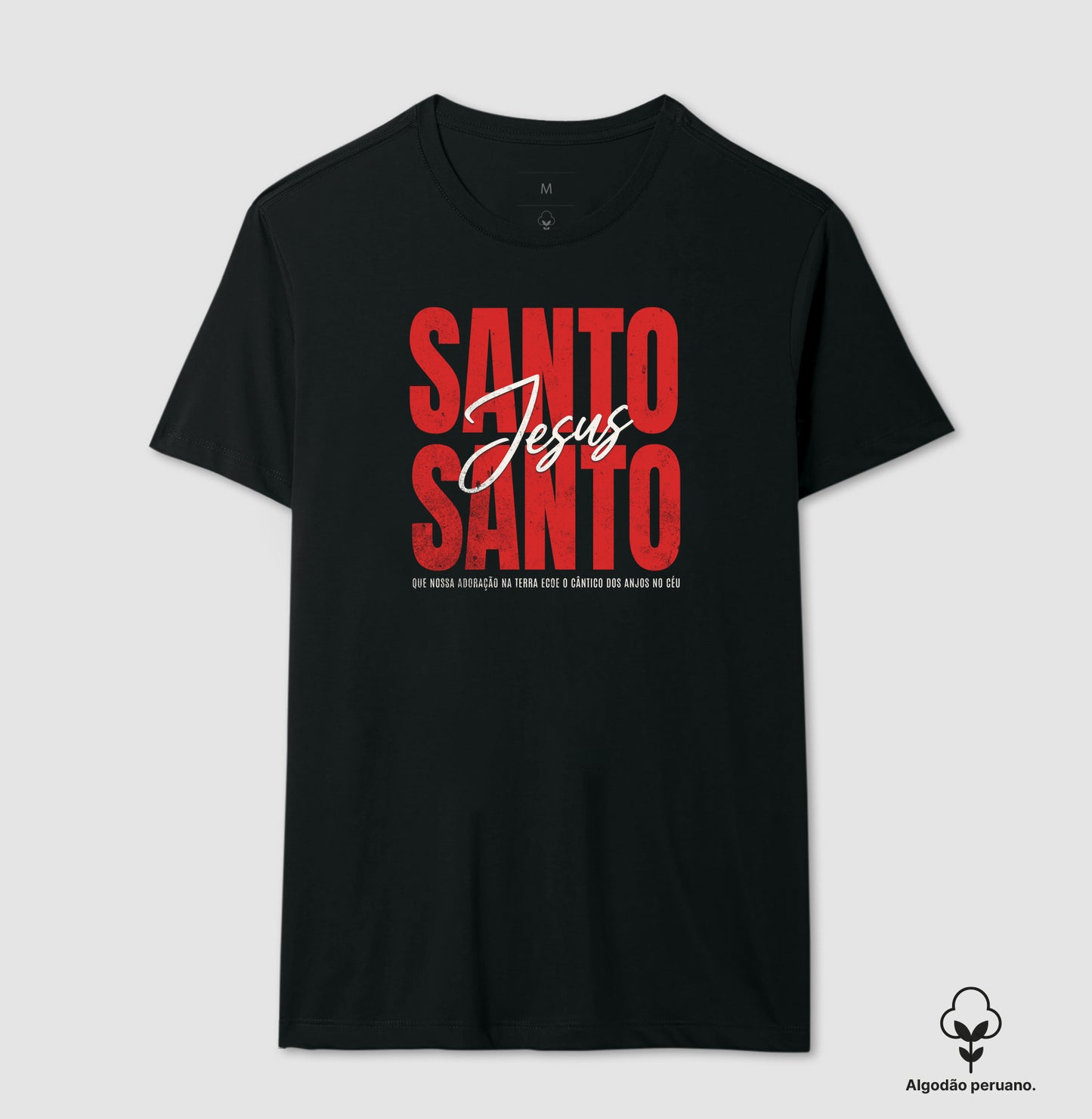 Camiseta algodão peruano Santo Santo - Jesus