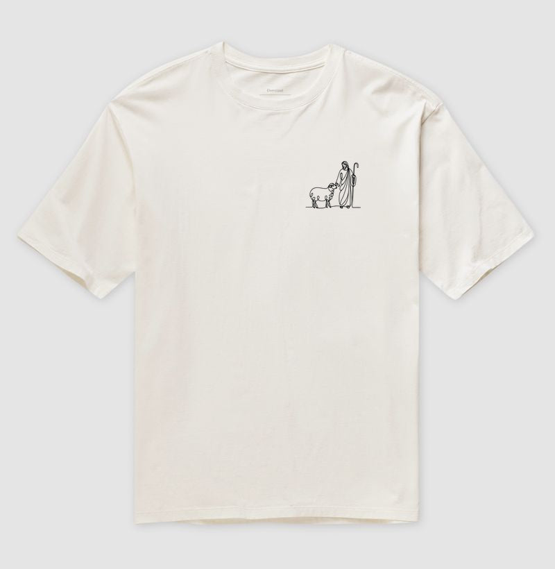 Camiseta oversized Ovelha e Pastor