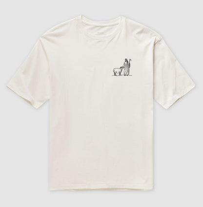 Camiseta oversized Ovelha e Pastor