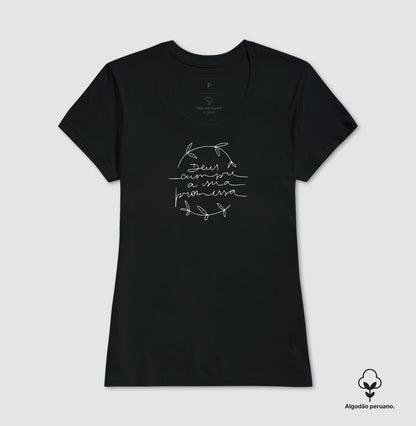 Camiseta algodão peruano Deus Cumpre
