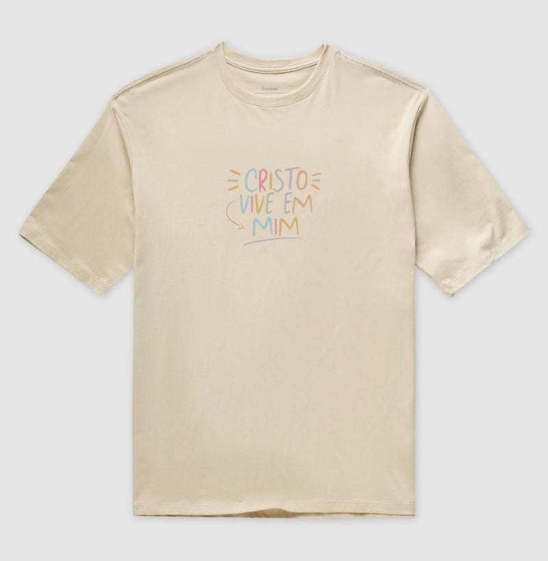 Camiseta oversized Cristo Vive em Mim