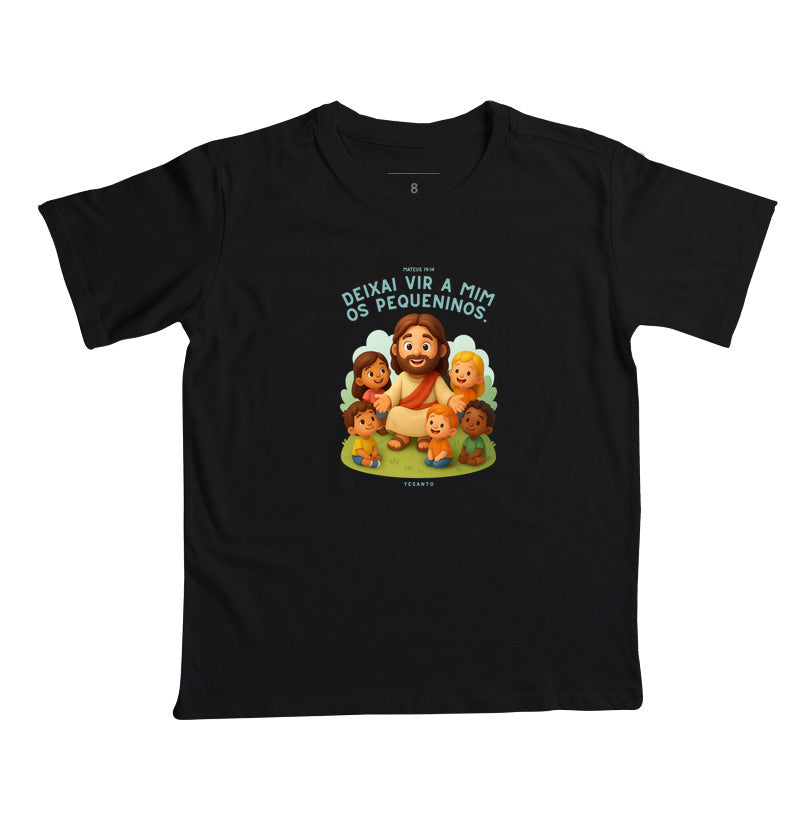 Camiseta infantil Jesus e os Pequeninos