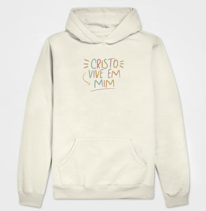 Moletom com capuz Cristo Vive em Mim
