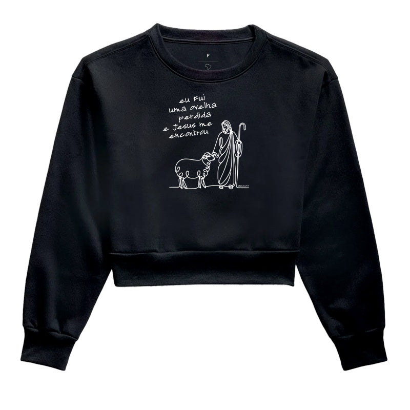 Moletom cropped Ovelha Encontrada